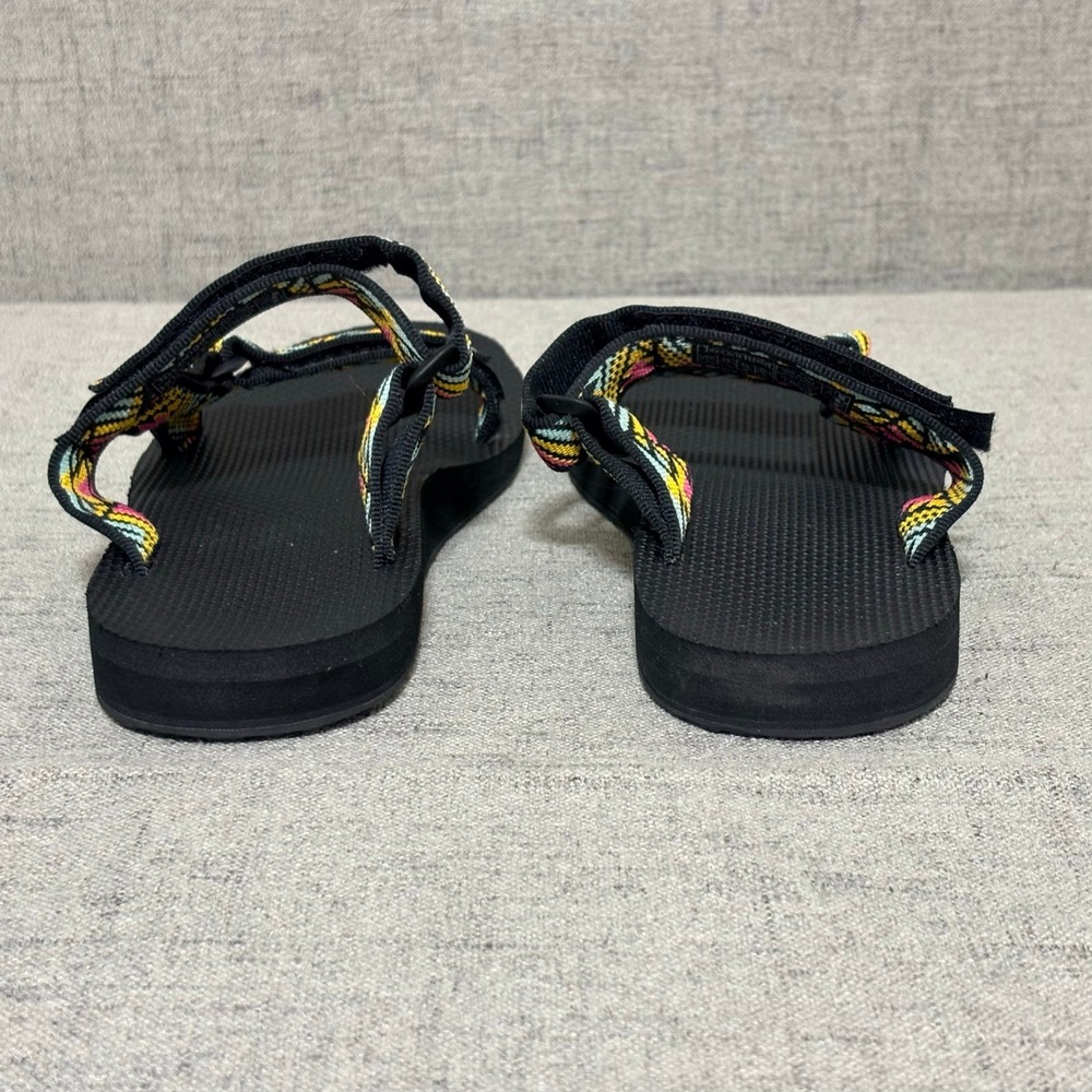 Teva Original Universal Sandals Women 9 Black Multi Geometric Strappy Sport - Picture 3 of 6